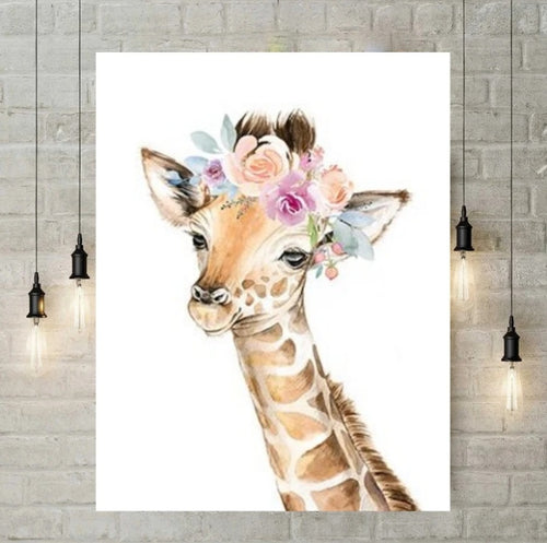 Giraffe Diamond Painting Kit — Beginner-Friendly 5D Gem Art